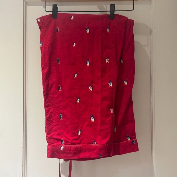 Talbots Penguin Winter Holiday Flannel Pajama Set size Medium - Picture 5 of 8